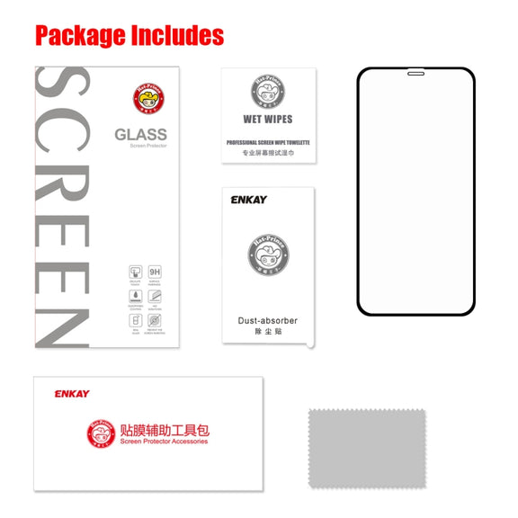 For iPhone 11 / XR ENKAY Hat-prince Full Glue 0.26mm 9H 2.5D Tempered Glass Full Coverage Film