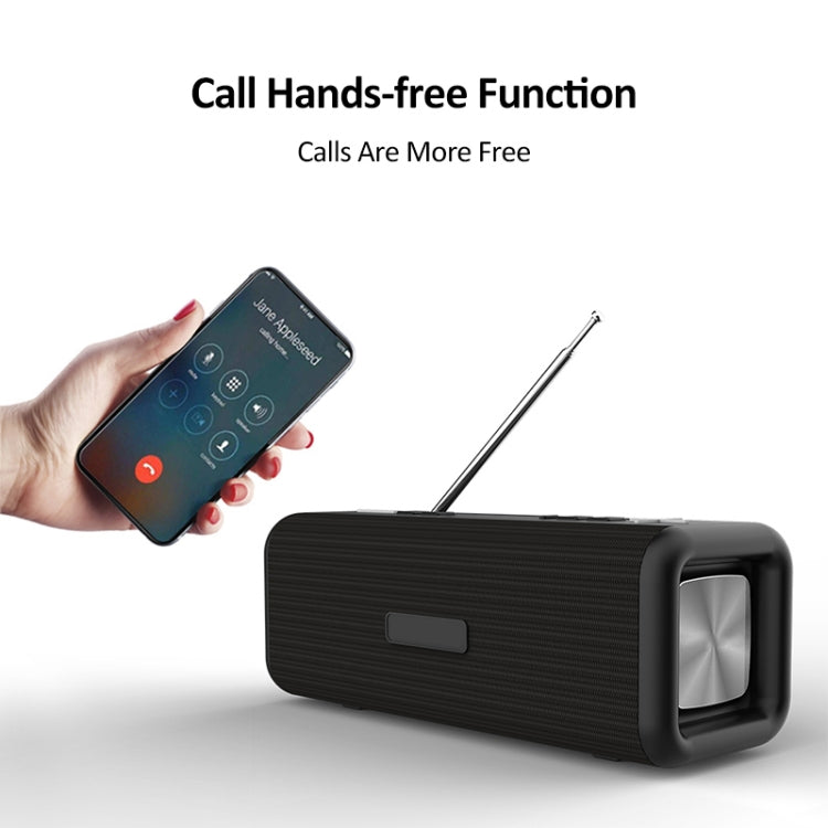 T9 Wireless Bluetooth 4.2 Speaker 10W Portable Sound Box FM Digital Radio 3D Surround Stereo, Support Handsfree & TF & AUX(Gray) - Desktop Speaker by PMC TechLife | Online Shopping South Africa | PMC TechLife