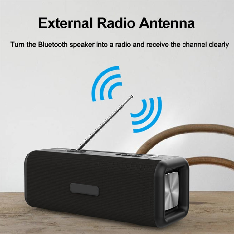 T9 Wireless Bluetooth 4.2 Speaker 10W Portable Sound Box FM Digital Radio 3D Surround Stereo, Support Handsfree & TF & AUX(Gray) - Desktop Speaker by PMC TechLife | Online Shopping South Africa | PMC TechLife