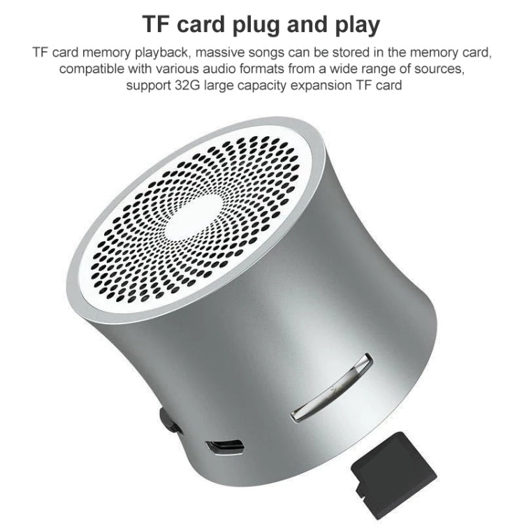 EWA A104 Bluetooth Speaker MP3 Player Portable Speaker Metallic USB Input MP3 Player Stereo Multimedia Speaker(Silver) - Mini Speaker by EWA | Online Shopping South Africa | PMC Jewellery | Buy Now Pay Later Mobicred