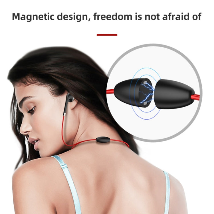 BT313 Magnetic Earbuds Sport Wireless Headphone Handsfree bluetooth HD Stereo Bass Headsets with Mic(Red)