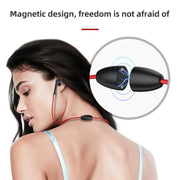 BT313 Magnetic Earbuds Sport Wireless Headphone Handsfree bluetooth HD Stereo Bass Headsets with Mic(White)