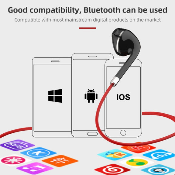 BT313 Magnetic Earbuds Sport Wireless Headphone Handsfree bluetooth HD Stereo Bass Headsets with Mic(White)