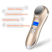 OFY-7901 Ultrasonic Cryotherapy Hot Cold Hammer Facial Lifting Vibration Massager Face Body Import Export Face Care Beauty Machine(White)