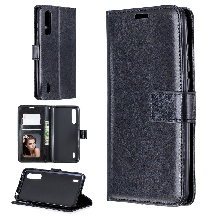 For Xiaomi Mi 9 Lite / CC9 Crazy Horse Texture Horizontal Flip Leather Case with Holder & Card Slots & Wallet & Photo Frame(Black)