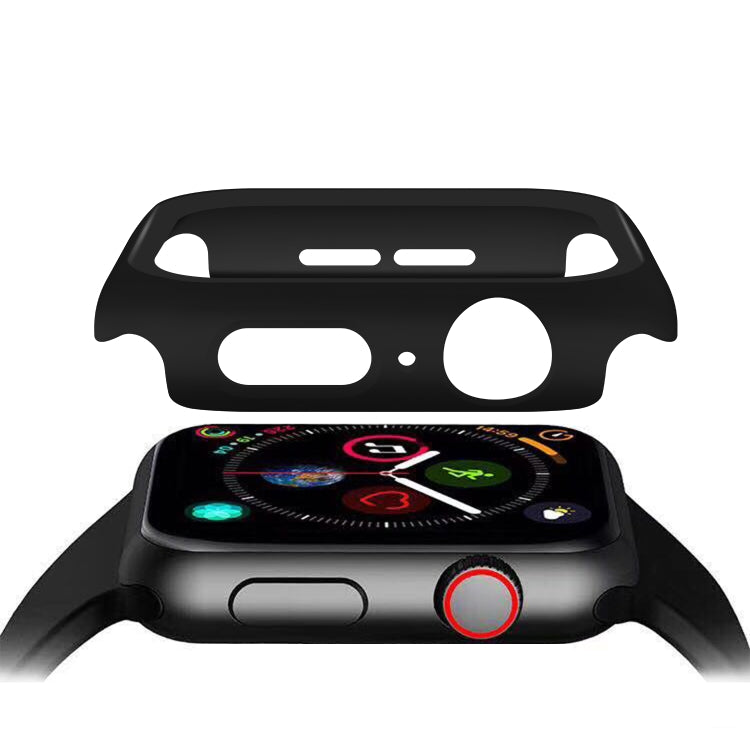 ENKAY Hat-prince Full Coverage PC Case + Tempered Glass Protector for Apple Watch Series 5 / 4 44mm(Black) - Watch Cases by ENKAY | Online Shopping South Africa | PMC TechLife | Buy Now Pay Later Mobicred