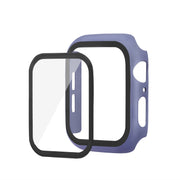 ENKAY Hat-prince Full Coverage PC Case + Tempered Glass Protector for Apple Watch Series 5 / 4 44mm(Blue)