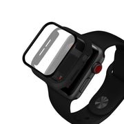 ENKAY Hat-prince Full Coverage PC Case + Tempered Glass Protector for Apple Watch Series 5 / 4 40mm(Black)
