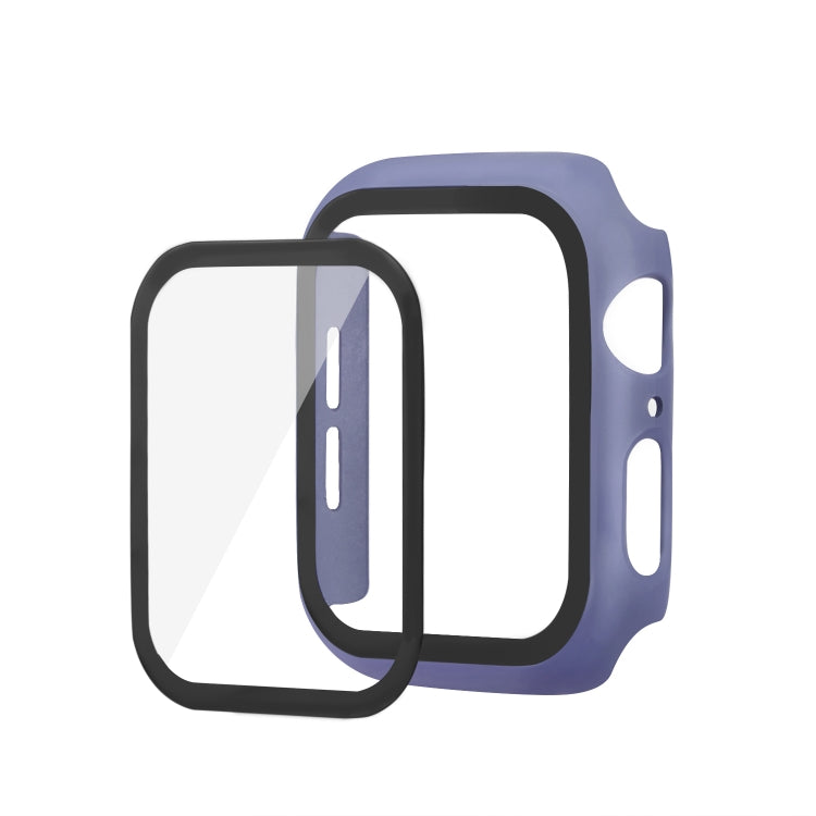ENKAY Hat-prince Full Coverage PC Case + Tempered Glass Protector for Apple Watch Series 5 / 4 40mm(Blue)