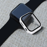 ENKAY Hat-prince Full Coverage PC Case + Tempered Glass Protector for Apple Watch Series 5 / 4 40mm(White)