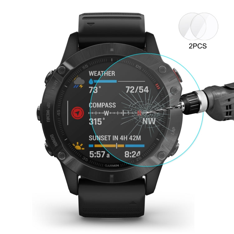 For Fenix 6/6 Pro/6 Sapphire 2 PCS ENKAY Hat-Prince 0.2mm 9H 2.15D Curved Edge Tempered Glass Film - Screen Protector by ENKAY | Online Shopping South Africa | PMC TechLife | Buy Now Pay Later Mobicred