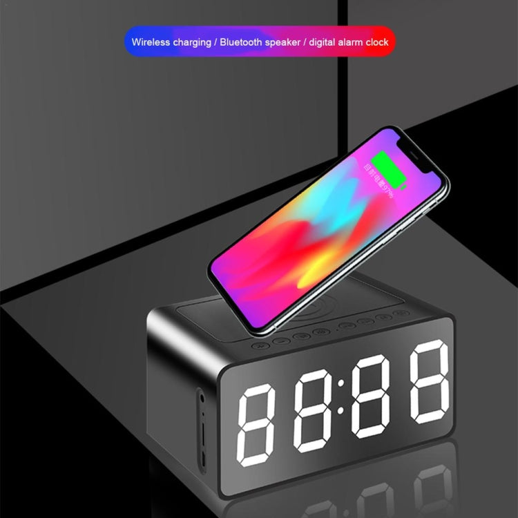 AEC BT508 Wireless Charging Bluetooth Speaker LED Alarm Clock Power Bank Three-In-One Speaker - free shipping - PMC Jewellery - Order now!