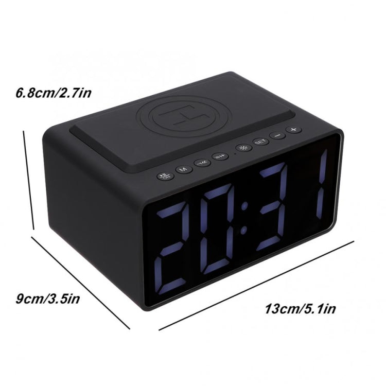 AEC BT508 Wireless Charging Bluetooth Speaker LED Alarm Clock Power Bank Three-In-One Speaker - free shipping - PMC Jewellery - Order now!