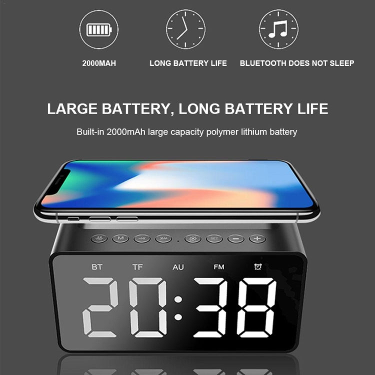 AEC BT508 Wireless Charging Bluetooth Speaker LED Alarm Clock Power Bank Three-In-One Speaker - free shipping - PMC Jewellery - Order now!