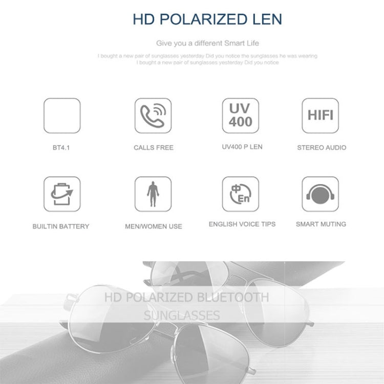 A8 Wireless Earphone Bluetooth Headset Sunglasses Music Headphones Smart Glasses Earbud Hands-free with Mic - Bluetooth Earphone by PMC TechLife | Online Shopping South Africa | PMC TechLife