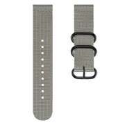 For Samsung Galaxy Watch Active 2 18mm / Gear S3 Nylon Three-ring Watch Band(Gray)