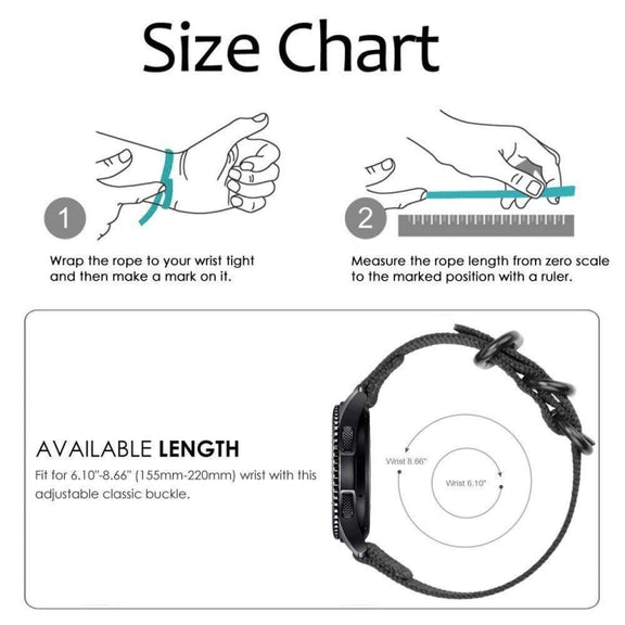 For Samsung Galaxy Watch Active 2 18mm / Gear S3 Nylon Three-ring Watch Band(Gray)