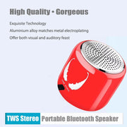 M9 Bluetooth5.0 Subwoofer Portable Speaker Aluminium Alloy Body Music Player(Black)