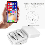 T88 Mini Touch Control Hifi Wireless Bluetooth Earphones TWS Wireless Earbuds with Charger Box(White)