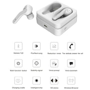 T88 Mini Touch Control Hifi Wireless Bluetooth Earphones TWS Wireless Earbuds with Charger Box(White)