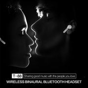 T88 Mini Touch Control Hifi Wireless Bluetooth Earphones TWS Wireless Earbuds with Charger Box(White)
