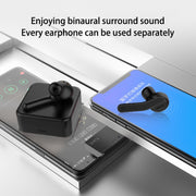 T88 Mini Touch Control Hifi Wireless Bluetooth Earphones TWS Wireless Earbuds with Charger Box(White)