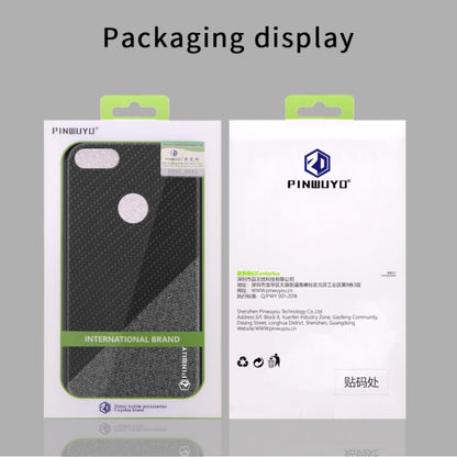 For  Motorola Moto E6 Play PINWUYO Rong Series  Shockproof PC + TPU+ Chemical Fiber Cloth Protective Cover(Blue) - Motorola Cases by PINWUYO | Online Shopping South Africa | PMC Jewellery | Buy Now Pay Later Mobicred
