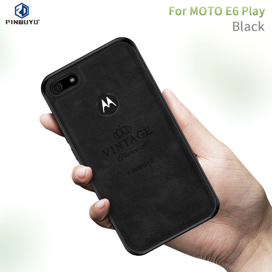 For  Motorola Moto E6 Play PINWUYO Zun Series PC + TPU + Skin Waterproof And Anti-fall All-inclusive Protective Shell(Black) - Motorola Cases by PINWUYO | Online Shopping South Africa | PMC Jewellery | Buy Now Pay Later Mobicred