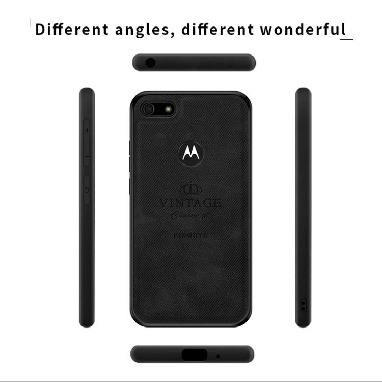 For  Motorola Moto E6 Play PINWUYO Zun Series PC + TPU + Skin Waterproof And Anti-fall All-inclusive Protective Shell(Black) - Motorola Cases by PINWUYO | Online Shopping South Africa | PMC Jewellery | Buy Now Pay Later Mobicred