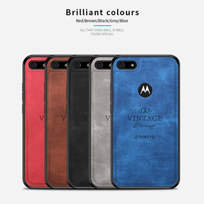 For  Motorola Moto E6 Play PINWUYO Zun Series PC + TPU + Skin Waterproof And Anti-fall All-inclusive Protective Shell(Brown) - Motorola Cases by PINWUYO | Online Shopping South Africa | PMC Jewellery | Buy Now Pay Later Mobicred
