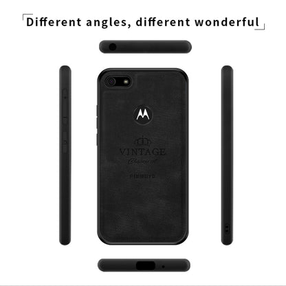 For  Motorola Moto E6 Play PINWUYO Zun Series PC + TPU + Skin Waterproof And Anti-fall All-inclusive Protective Shell(Brown) - Motorola Cases by PINWUYO | Online Shopping South Africa | PMC Jewellery | Buy Now Pay Later Mobicred