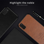 For Galaxy S20 PINWUYO Pin Rui Series Classical Leather, PC + TPU + PU Leather Water-resistant And Anti-fall All-inclusive Protective Shell(Brown)