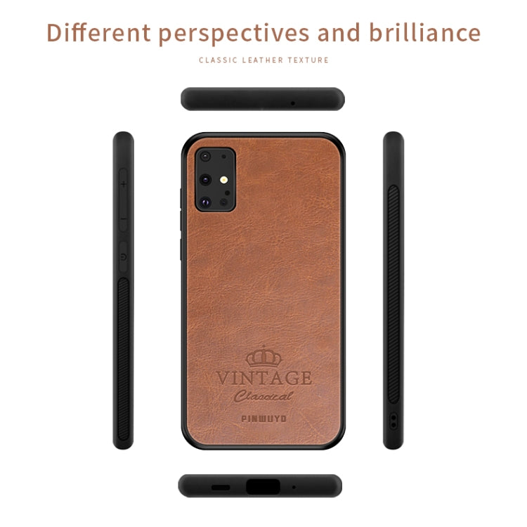 For Galaxy S20 Plus PINWUYO Pin Rui Series Classical Leather, PC + TPU + PU Leather Waterproof And Anti-fall All-inclusive Protective Shell(Brown) - Galaxy Phone Cases by PINWUYO | Online Shopping South Africa | PMC TechLife | Buy Now Pay Later Mobicred