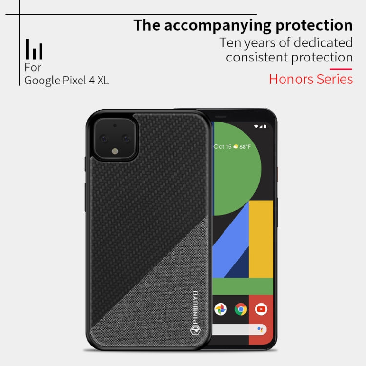 For Google Pixel4 XL PINWUYO Rong Series  Shockproof PC + TPU+ Chemical Fiber Cloth Protective Cover(Yellow) - Google Cases by PINWUYO | Online Shopping South Africa | PMC TechLife | Buy Now Pay Later Mobicred