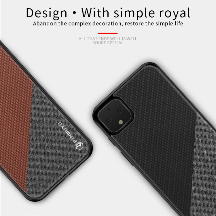 For Google Pixel4 XL PINWUYO Rong Series  Shockproof PC + TPU+ Chemical Fiber Cloth Protective Cover(Yellow) - Google Cases by PINWUYO | Online Shopping South Africa | PMC TechLife | Buy Now Pay Later Mobicred