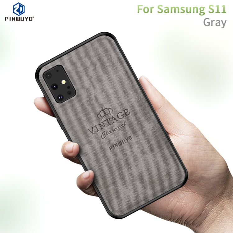 For Galaxy S20+ PINWUYO Zun Series PC + TPU + Skin Waterproof Anti-fall All-inclusive Protective Case(Gray) - Galaxy Phone Cases by PINWUYO | Online Shopping South Africa | PMC TechLife | Buy Now Pay Later Mobicred