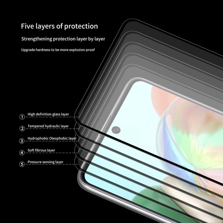 For  Galaxy A71 ENKAY Hat-Prince 2 PCS Full Glue 0.26mm 9H 2.5D Tempered Glass Full Coverage Film