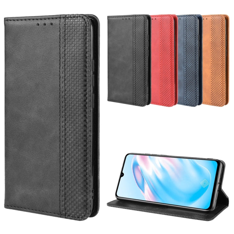 For vivo V17 / Y9s / S1 Pro Magnetic Buckle Retro Crazy Horse Texture Horizontal Flip Leather Case with Holder & Card Slots & Photo Frame(Black) - vivo Cases by PMC TechLife | Online Shopping South Africa | PMC TechLife | Buy Now Pay Later Mobicred