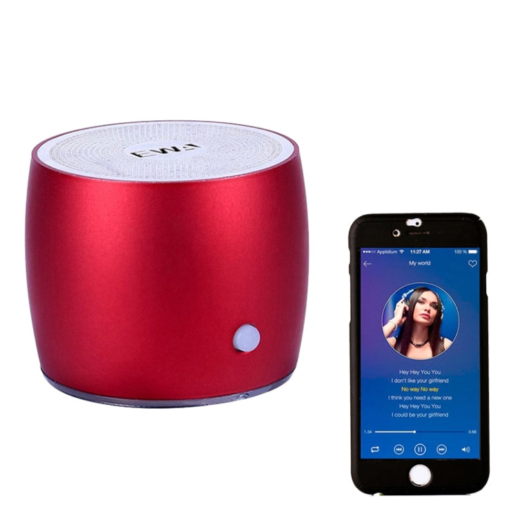EWA A103 Portable Bluetooth Speaker Wireless Heavy Bass Bomm Box Subwoofer Phone Call Surround Sound Bluetooth Shower Speaker(Red) - free shipping - PMC Jewellery - Order now!