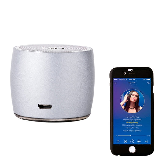 EWA A103 Portable Bluetooth Speaker Wireless Heavy Bass Bomm Box Subwoofer Phone Call Surround Sound Bluetooth Shower Speaker(Silver) - free shipping - PMC Jewellery - Order now!