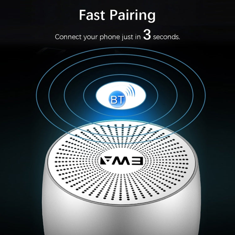 EWA A103 Portable Bluetooth Speaker Wireless Heavy Bass Bomm Box Subwoofer Phone Call Surround Sound Bluetooth Shower Speaker(Silver) - free shipping - PMC TechLife - Order now!