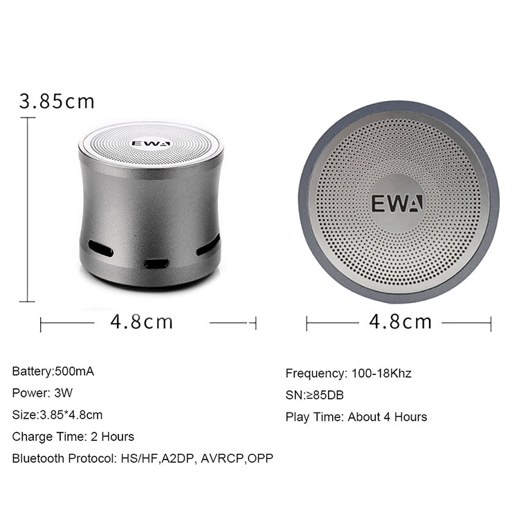 EWA A109M  Portable Bluetooth Speaker Wireless Heavy Bass Bomm Box Subwoofer Phone Call Surround Sound Bluetooth Shower Speaker(Blue) - free shipping - PMC TechLife - Order now!