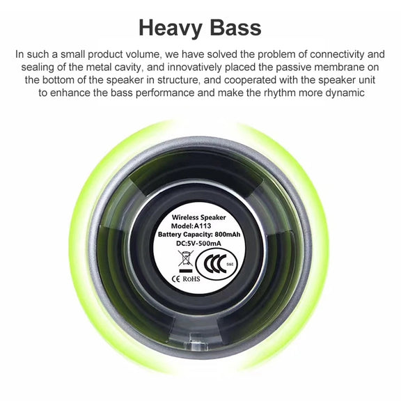 EWA A113 Portable Super Mini Bluetooth Speaker Wireless Bass Subwoofer Boom Box Speakers(Rose Gold)