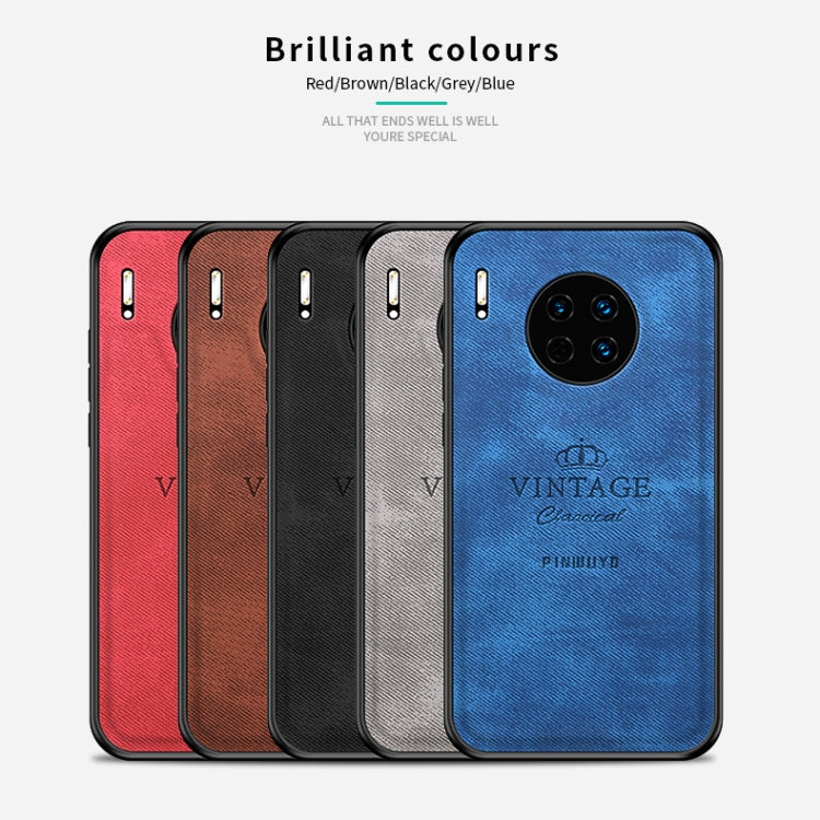 For Huawei Mate 30 5G (Leather) PINWUYO Zun Series PC + TPU + Skin Waterproof Anti-fall All-inclusive Protective Case(Gray) - free shipping - PMC TechLife - Order now!
