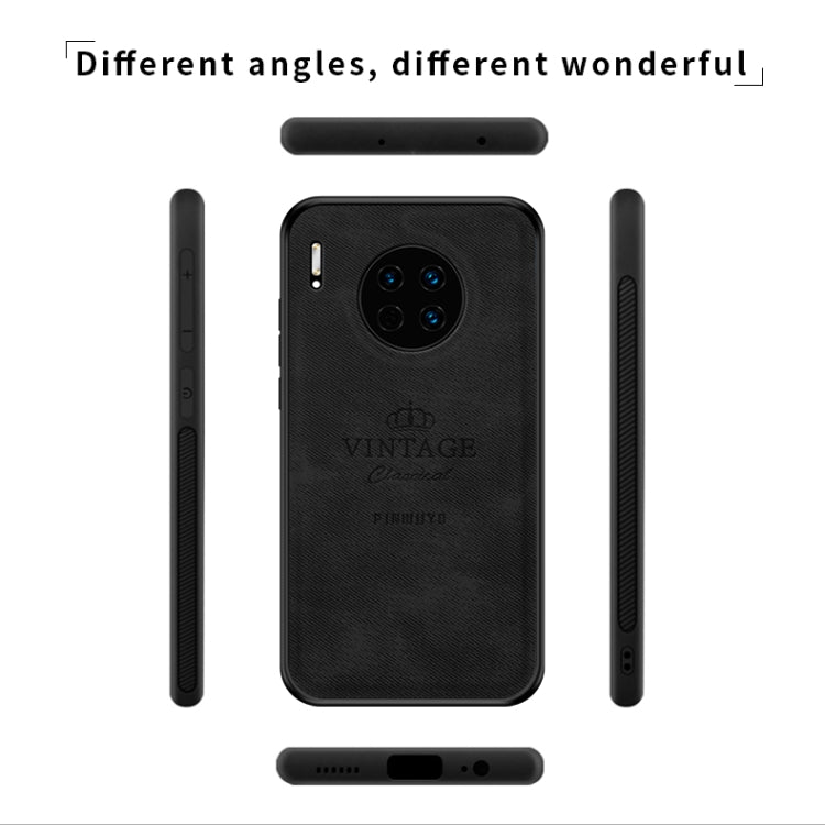 For Huawei Mate 30 5G (Leather) PINWUYO Zun Series PC + TPU + Skin Waterproof Anti-fall All-inclusive Protective Case(Gray) - free shipping - PMC TechLife - Order now!