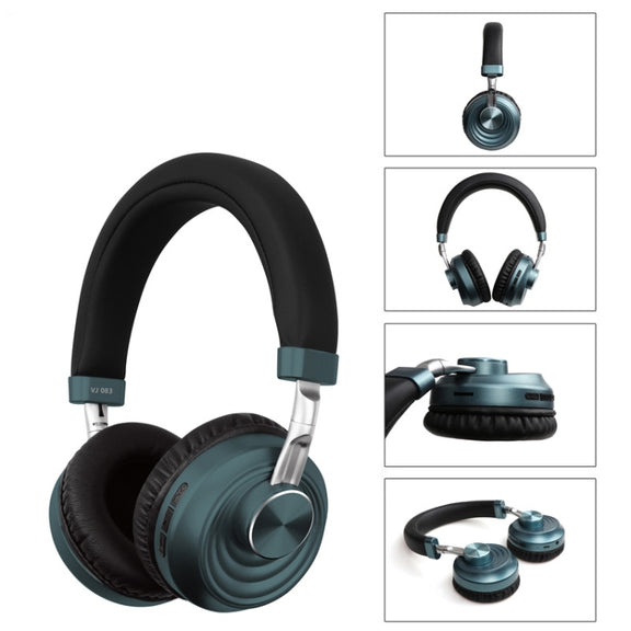 VJ083 Folding Wireless Headset Bluetooth Competitive Game Music Sports Plug Cartoon Wireless Headset(Gray)