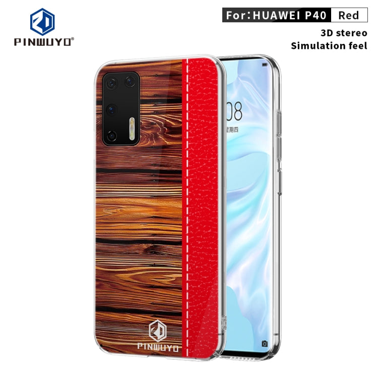 For Huawei P40 PINWUYO Pindun Series Slim 3D Flashing All-inclusive PC Case(Red) - Huawei Cases by PINWUYO | Online Shopping South Africa | PMC TechLife | Buy Now Pay Later Mobicred