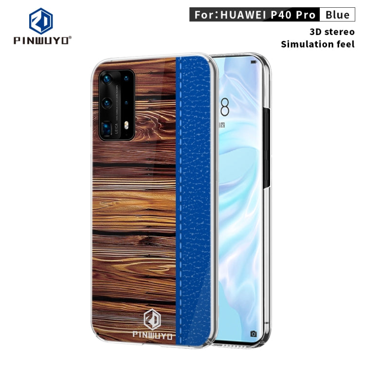For Huawei P40 Pro PINWUYO Pindun Series Slim 3D Flashing All-inclusive PC Case(Blue) - Huawei Cases by PINWUYO | Online Shopping South Africa | PMC TechLife | Buy Now Pay Later Mobicred