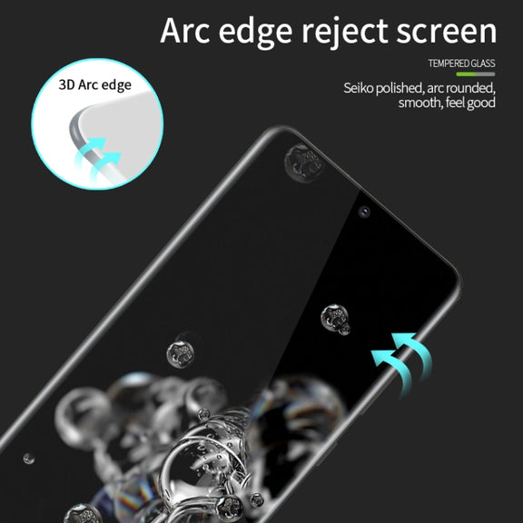 For Galaxy S20 Ultra PINWUYO 9H 3D Hot Bending Tempered Glass Film(Black)