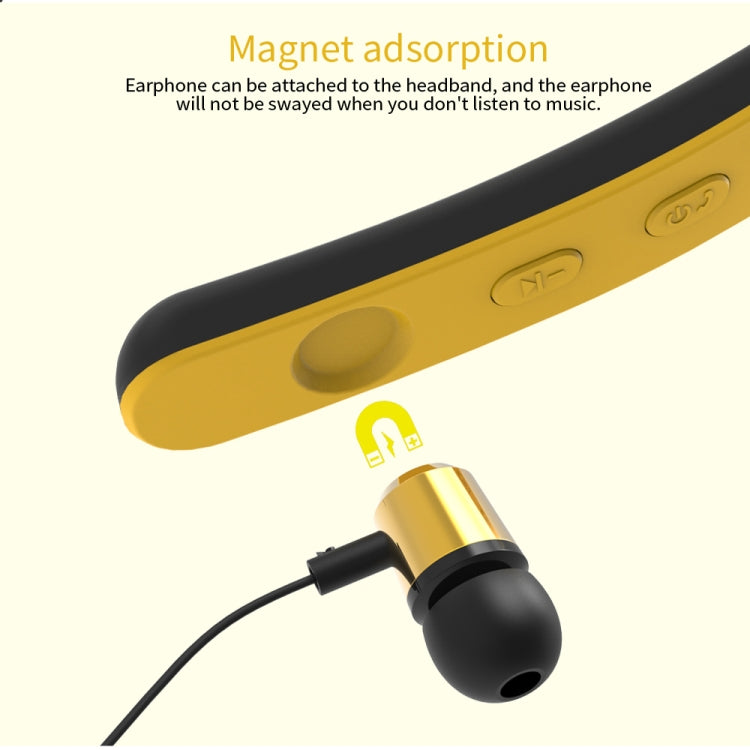 ZW29 Cat Ear Stereo Sound HIFI Fashion Outdoor Portable Sports Wireless  Bluetooth Headset with Mic & LED Light Glowing(Yellow) - Neck-mounted Earphone by PMC TechLife | Online Shopping South Africa | PMC TechLife